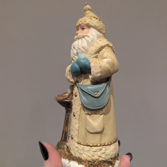 Santa Claus Figurine with Blue Birds - Picture 2 of 6
